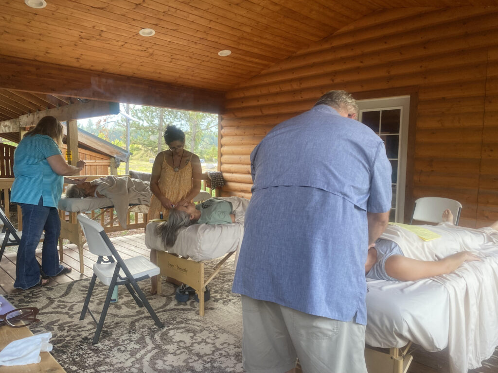 17. Students in Advanced Emotional Release class practicing facilitated releases