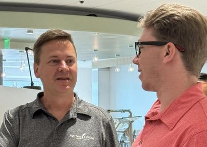 Relationship and Connection 8 Anthony Stewart and Jacob Young talking during our tour of YLGHQ